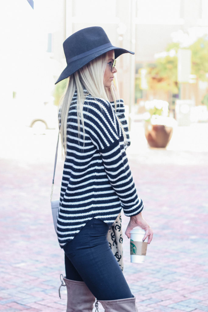 striped sweater outfit